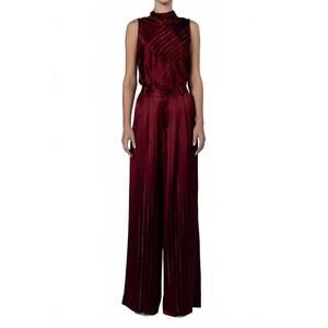 NEW NONCHALANT LABEL hester pant in red/silver stripes